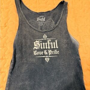 Sinful Charcoal Gray Tank Top